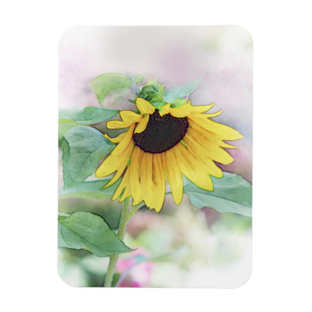 "Baskfull solros" Magnet (Vertikal)