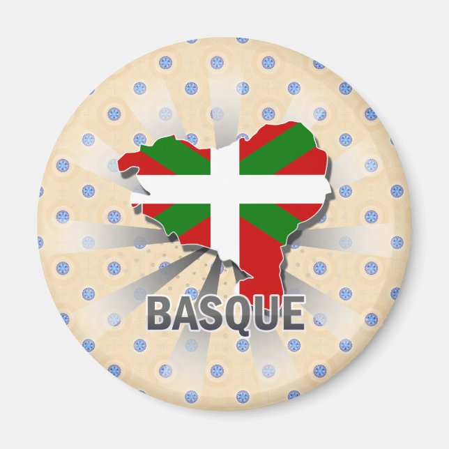 Baskien Flagga 2.0 Magnet (Framsidan)