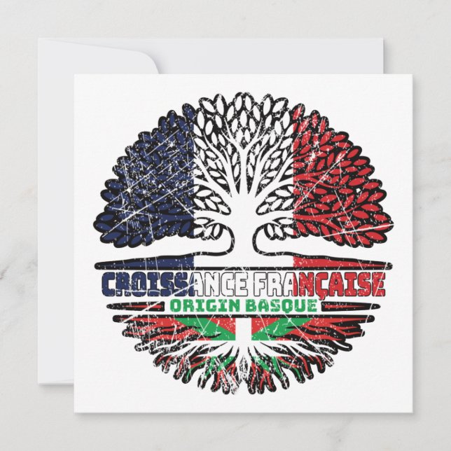 Baskien Land Baskien Fransk Frankrike Träd-rötter Kort (Framsida)
