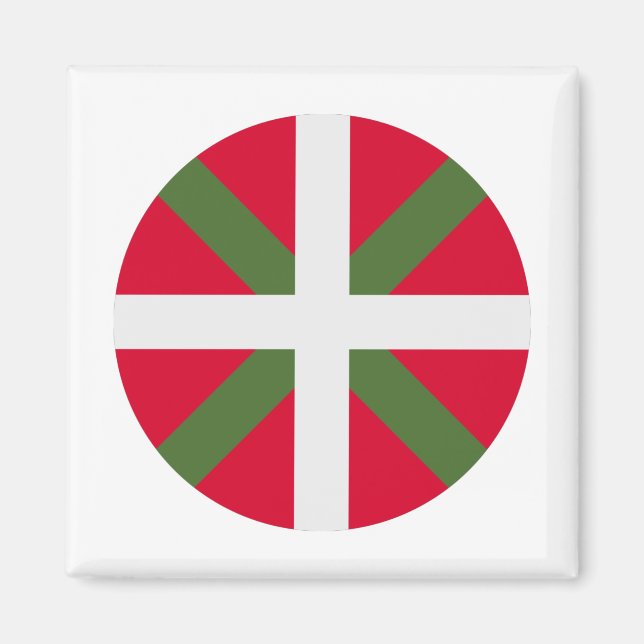 Baskien Land Flagga Magnet (Framsidan)
