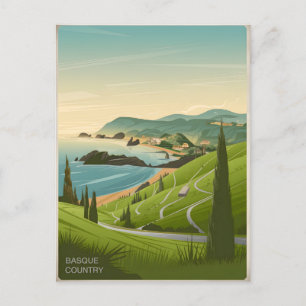 Baskien Land vintage Vykort