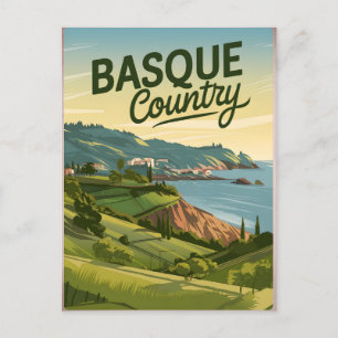 Baskien Land vintage Vykort