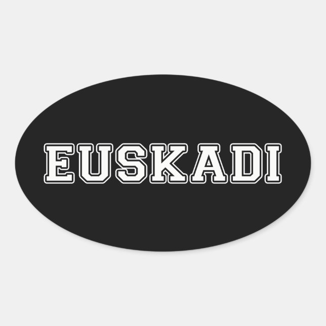 Baskien Ovalt Klistermärke (Framsida)
