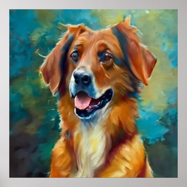 Baskien Shepherd - Hund Porträtt Poster (Framsidan)