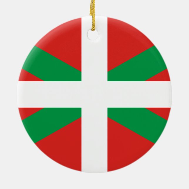 Baskiens Land-flagga Julgransprydnad Keramik (Baksidan)