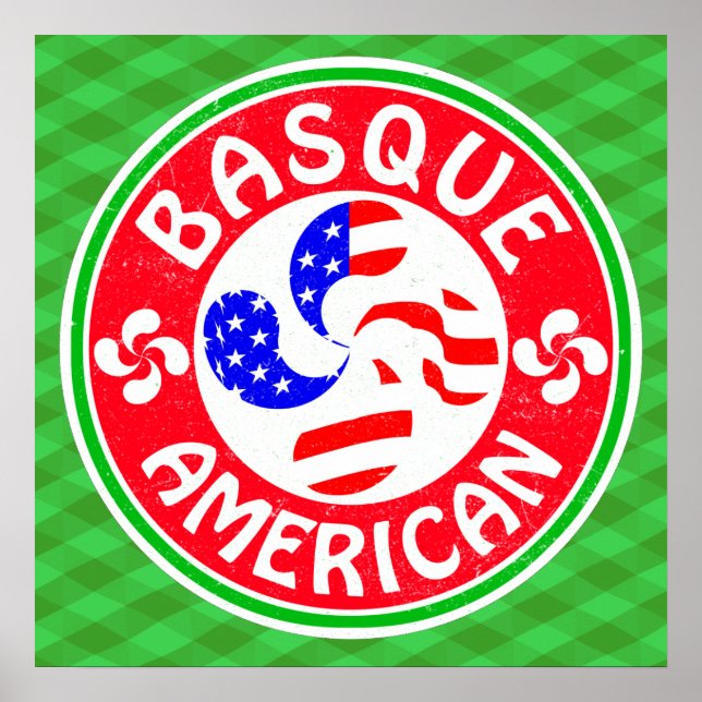 Baskisk amerikansk Euskara Lauburu Kor Skriv ut Poster (Framsidan)