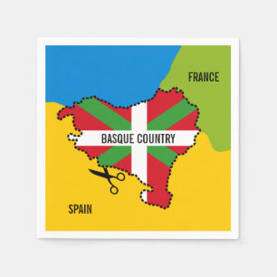 Baskisk flagga Ikurriña, baskisk Pappersservett