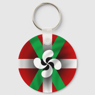 Baskisk flagga Keychain Nyckelring