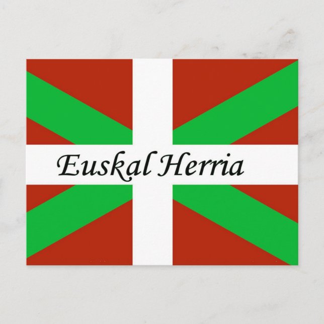 Baskisk Flagga med Euskal Herria vykort (Framsida)
