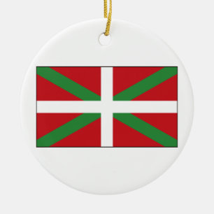 Baskisk flagga Spanien Julgransprydnad Keramik