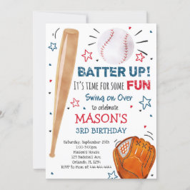 Baskisk födelsedagsinbjudan, Baseball Inbjudan