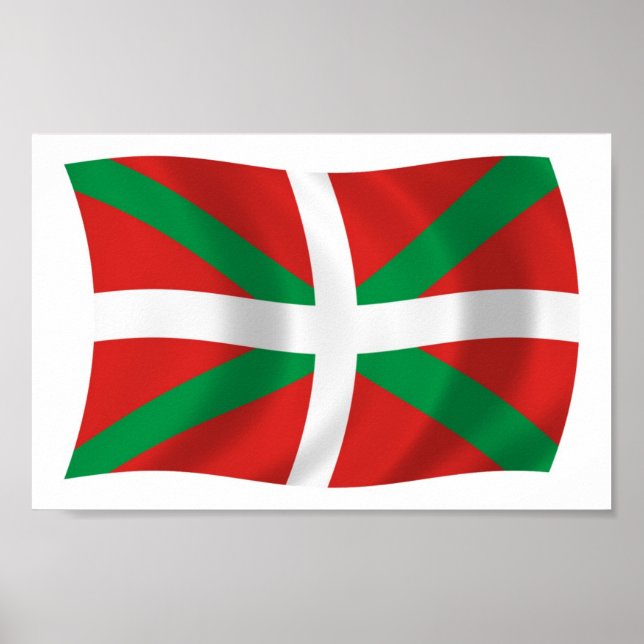 Baskisk Folk Flagga Affisch Tryck (Framsidan)