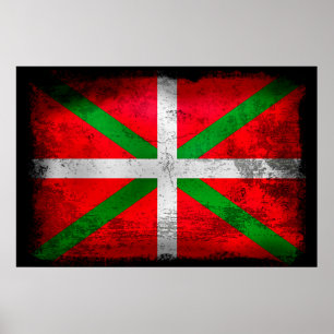 Baskisk landflagga för bekymrad stil: Ikurriña, Poster