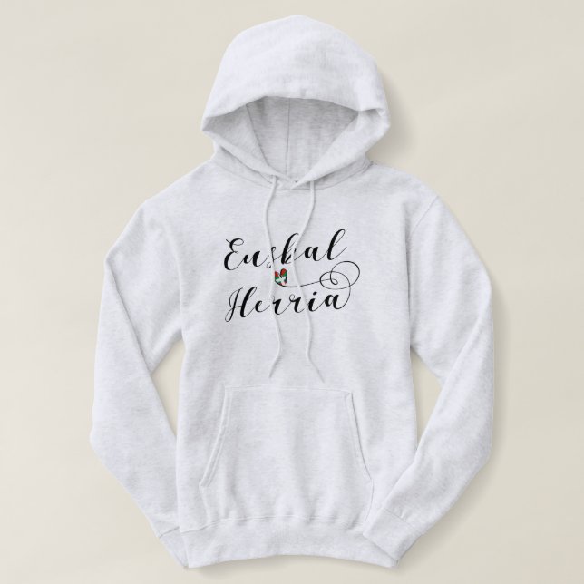 Baskisk landhjärtaHoodie Euskal Herria T Shirt (Design framsida)