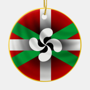 Baskisk prydnad julgransprydnad keramik