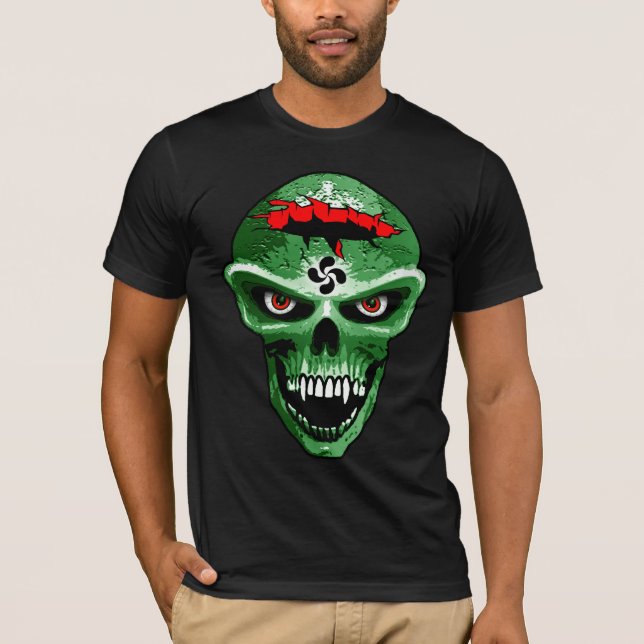 Baskisk skalleskjorta tee shirt (Framsida)