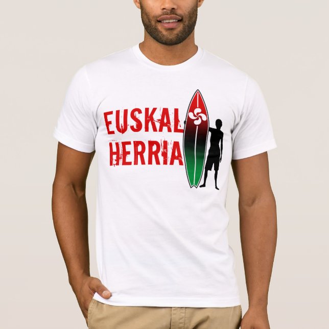 Baskisk surfa skjorta t-shirt (Framsida)