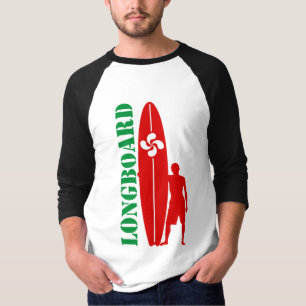 Baskisk surfa skjorta tee shirt
