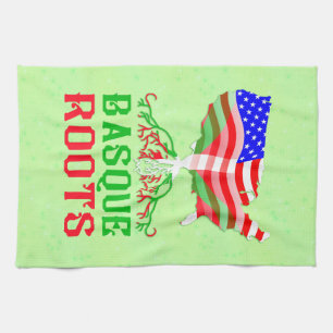 Baskiska amerikanska rötter kökshandduk