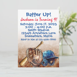 Baskiska batterbjudanden på födelsedagen inbjudningar