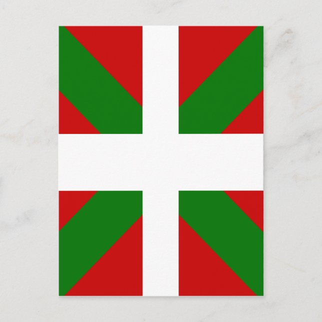 Baskiska Flagga av hög kvalitet Vykort (Framsida)
