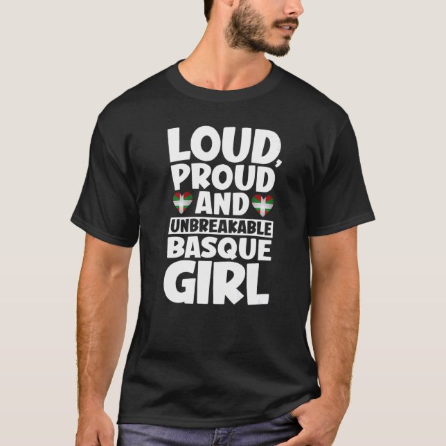 Baskiska Flagga Proud Basques Manar & Women T Shirt (Framsida)