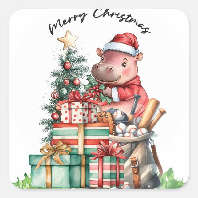 Baskiska julhelgen fyrkantigt klistermärke (Framsida)