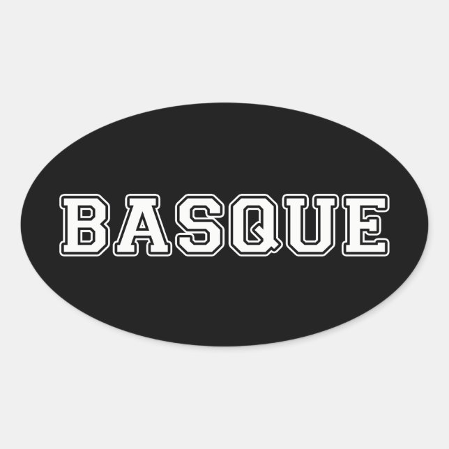 Baskiska Ovalt Klistermärke (Framsida)