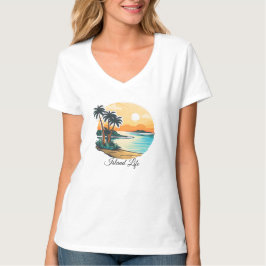 Basklänning för kvinnor med V-ringning T Shirt