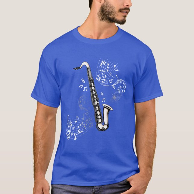 Basklarinettspelare Orkesterband Basklarinett  T Shirt (Framsida)