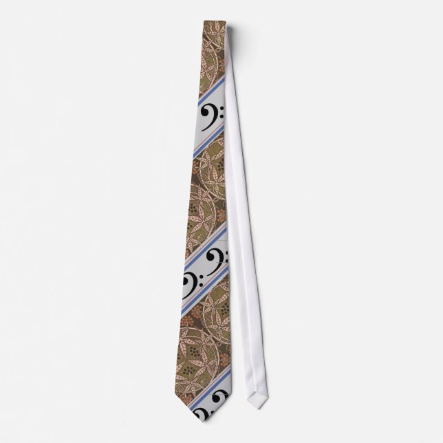 Basklav och art nouveau mönstrad Tie Slips (Framsida)
