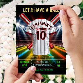 Baskon eller Softball Birthday-inbjudan Inbjudningar