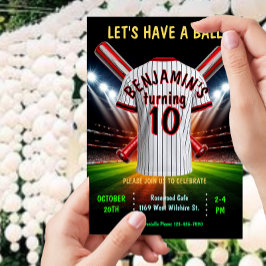 Baskon eller Softball Birthday-inbjudan Inbjudningar