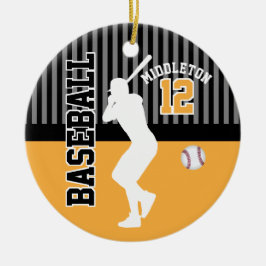 Basksport - Guld Julgransprydnad Keramik