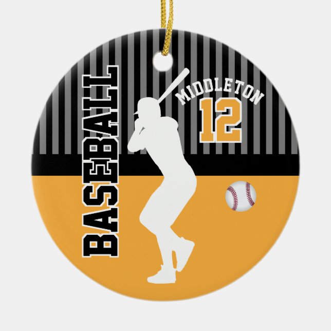 Basksport - Guld Julgransprydnad Keramik (Framsidan)