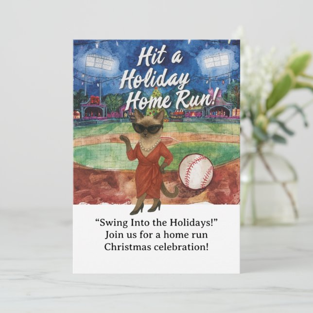 Baskulans jultema för Cat-älskare Inbjudningar (Stående Fram)