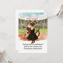 Baskulans jultema för Cat-älskare Inbjudningar