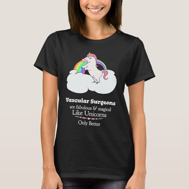Baskulära kirurger är magiska som Unicorns T Shirt (Framsida)