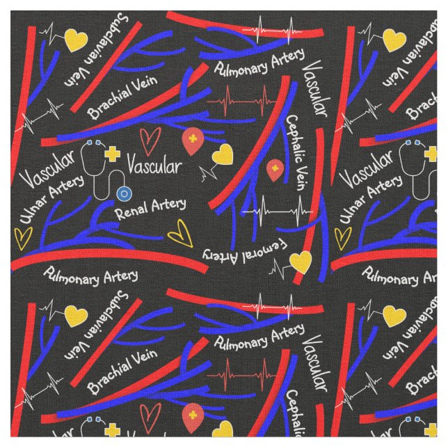 Baskulära vener och artärer tyg (Närbild)