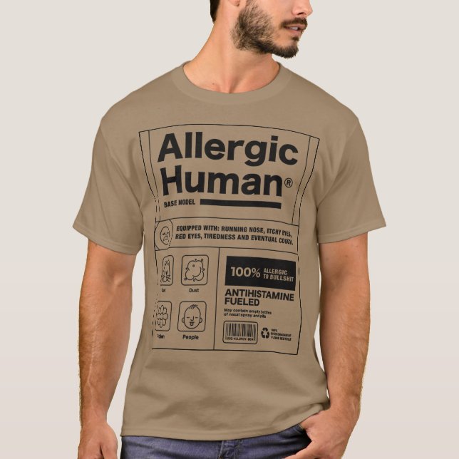 Basmodell Allergiker Human efter Tobe Fonseca T Shirt (Framsida)