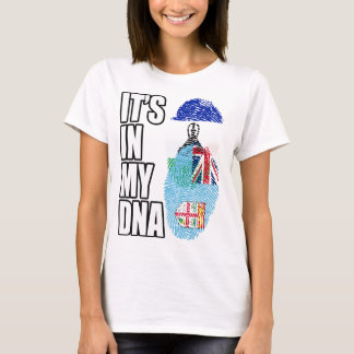 Basotho och Fijian Mix Heritage DNA Flagga T Shirt