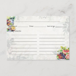 Baspårkort för frukt, sallad tilläggskort