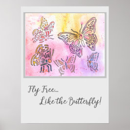 Baspecklad flygning poster