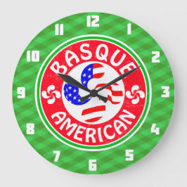 Basque American Euskara Lauburu Kor Clock Stor Klocka