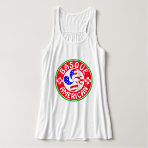 Basque American Euskara Lauburu Kor Tee Linne Med Racerback