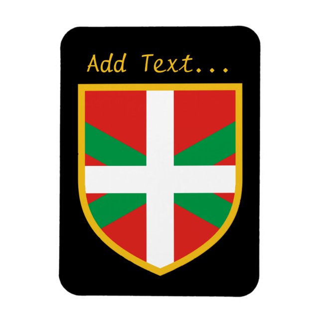 Basque Flagga Magnet (Vertikal)