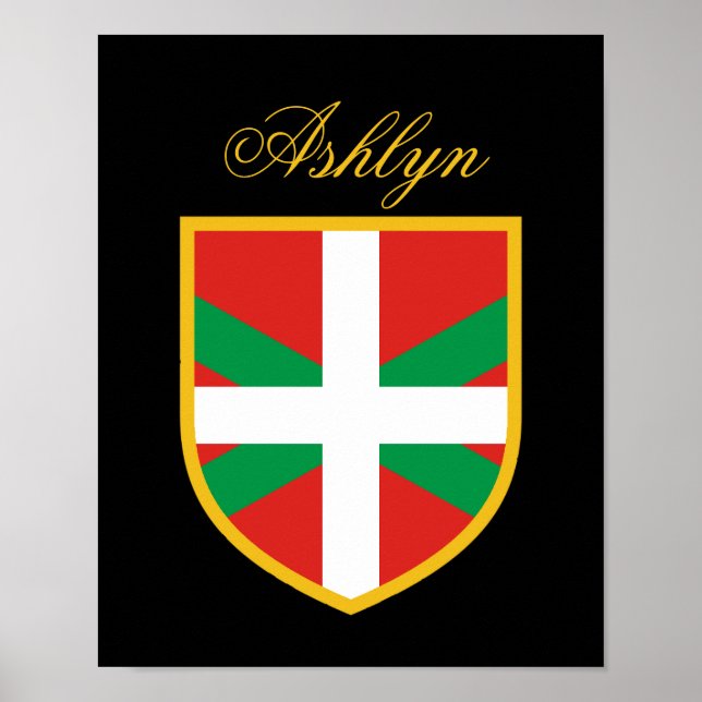 Basque Flagga Poster (Framsidan)