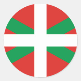 Basque Flagga Sticker Runt Klistermärke