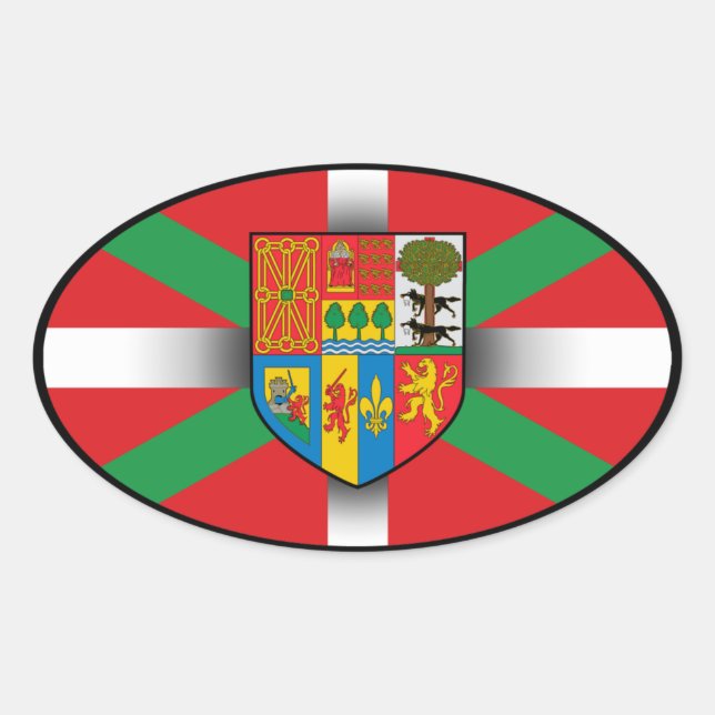 Basque Sticker Ovalt Klistermärke (Framsida)