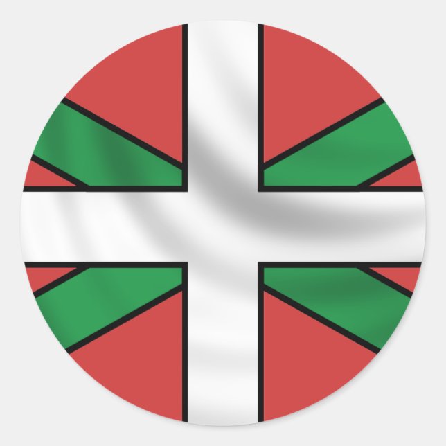 Basque Sticker Runt Klistermärke (Framsida)